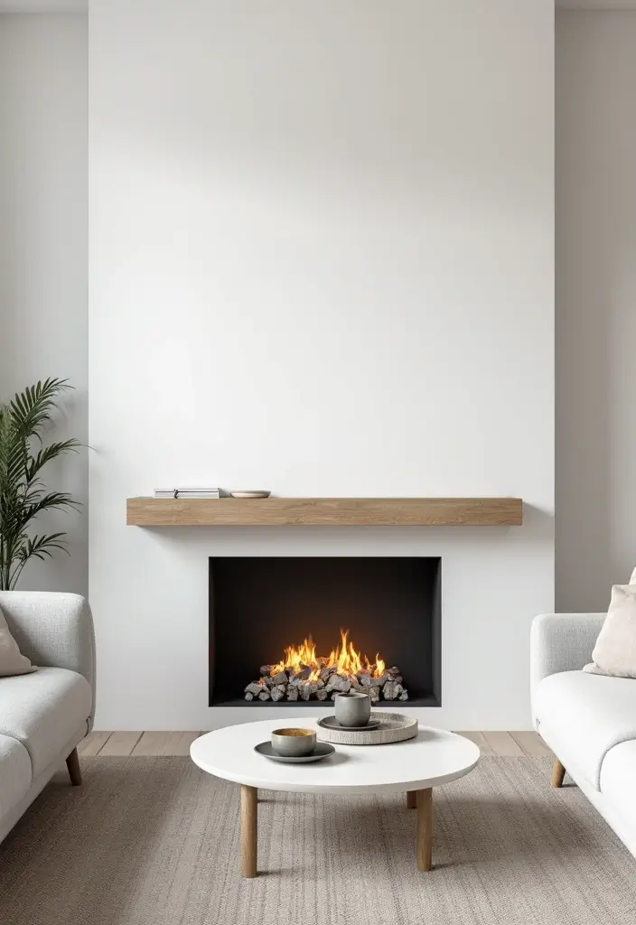 30 Flat Fireplace Wall Ideas for a Sleek Minimalist Look 1 30 Flat Fireplace Wall Ideas for a Sleek Minimalist Look - 1. The Power of White