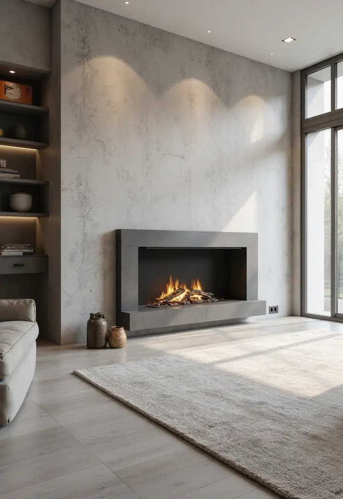 30 Flat Fireplace Wall Ideas for a Sleek Minimalist Look 72 30 Flat Fireplace Wall Ideas for a Sleek Minimalist Look - 12. Recessed Fireplaces