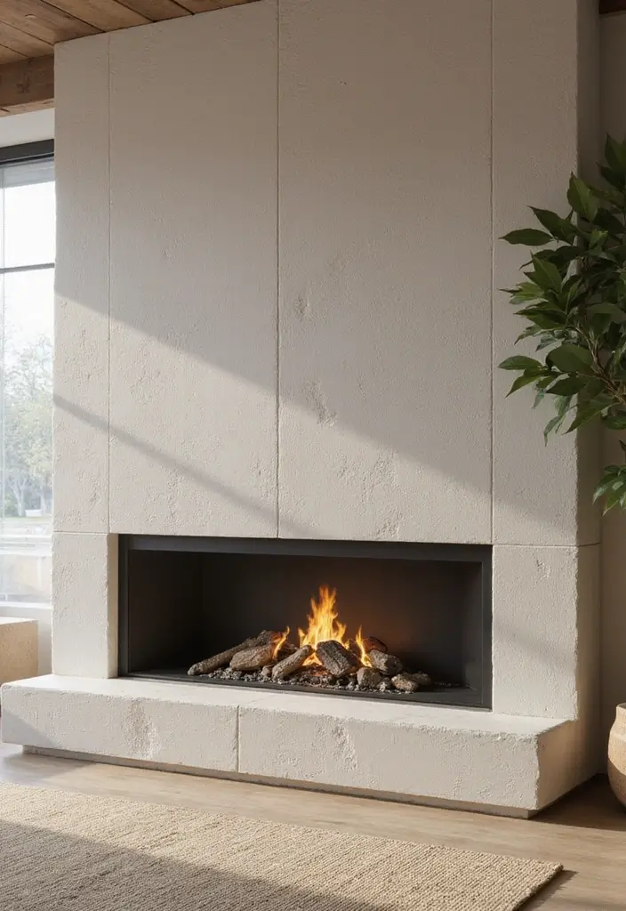 30 Flat Fireplace Wall Ideas for a Sleek Minimalist Look 139 30 Flat Fireplace Wall Ideas for a Sleek Minimalist Look - 23. Sustainable Materials