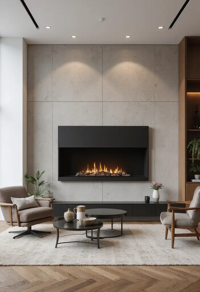 30 Flat Fireplace Wall Ideas for a Sleek Minimalist Look 174 30 Flat Fireplace Wall Ideas for a Sleek Minimalist Look - 28. Modern Classics