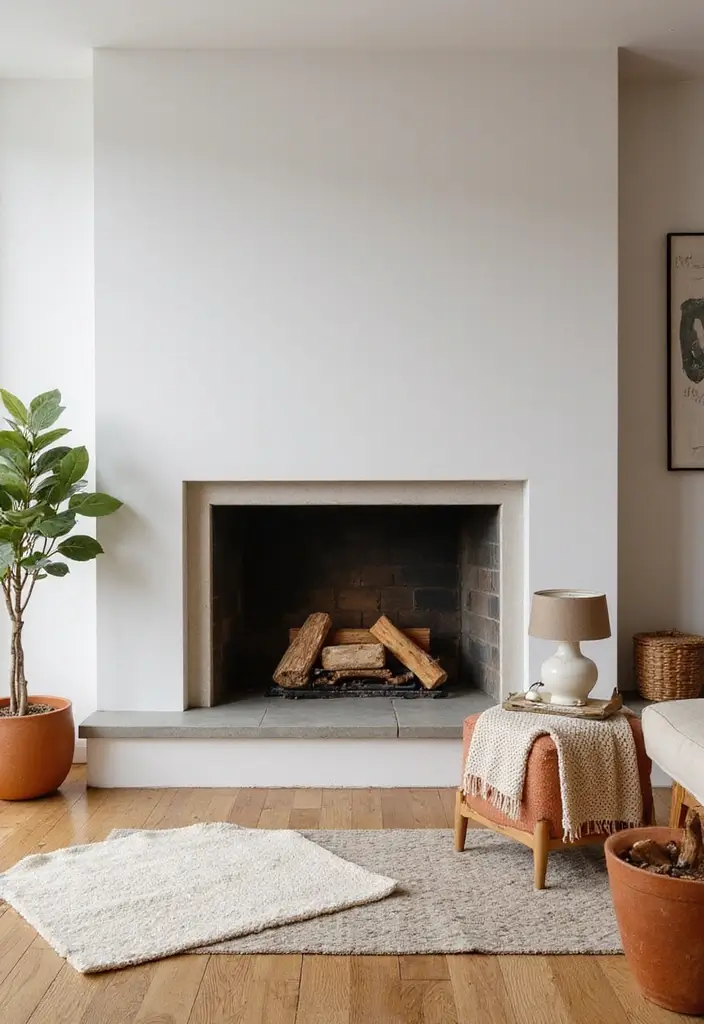 30 Flat Fireplace Wall Ideas for a Sleek Minimalist Look 184 30 Flat Fireplace Wall Ideas for a Sleek Minimalist Look - 30. Seasonal Color Changes