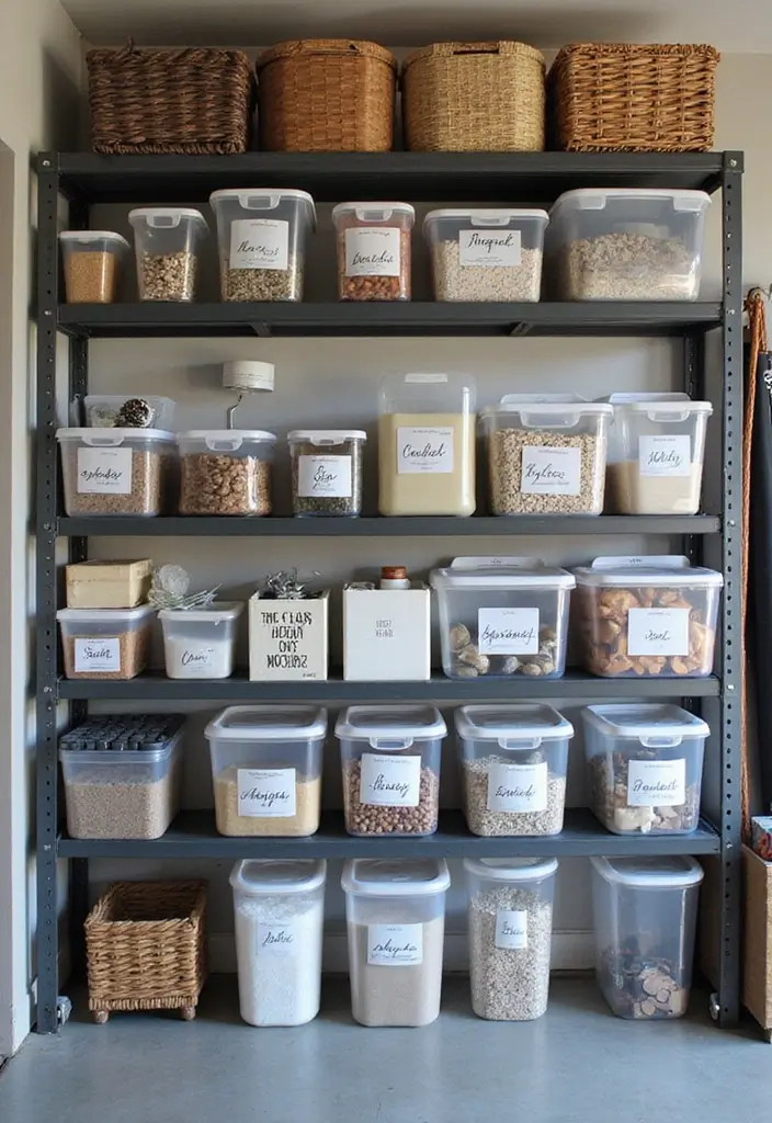 30 Garage Wall Ideas to Organize and Upgrade Your Space - 14. Labeled Containers