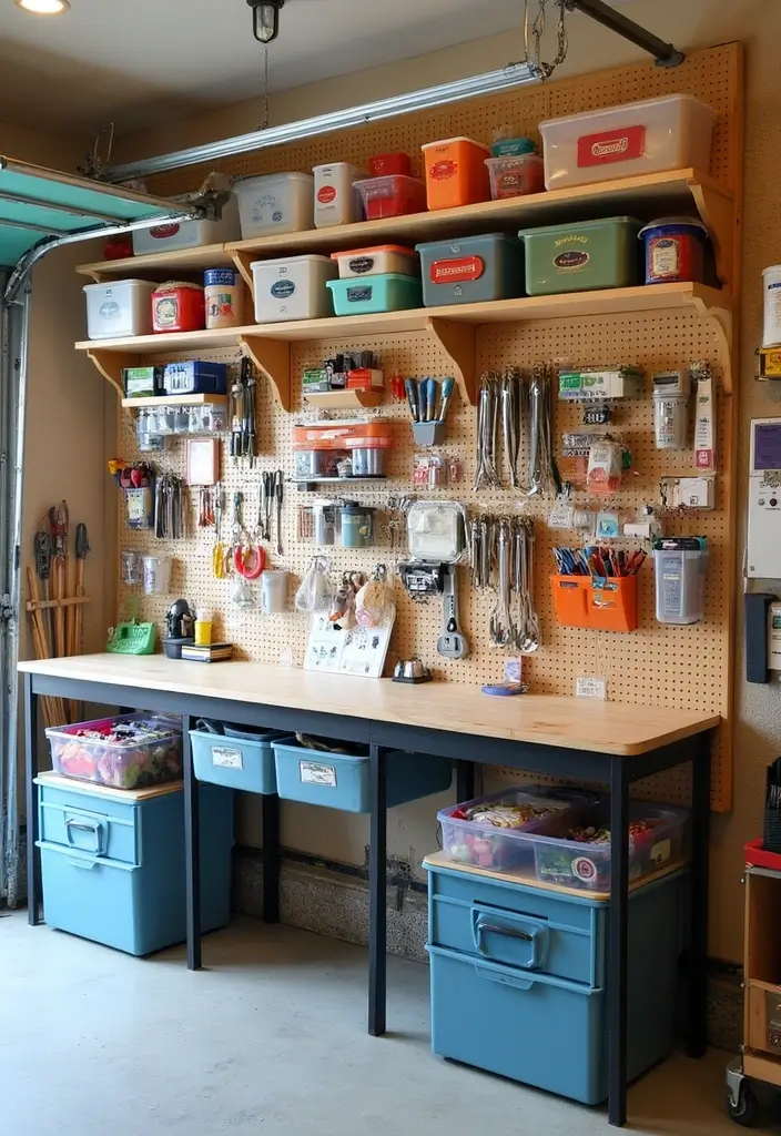 30 Garage Wall Ideas to Organize and Upgrade Your Space - 20. Craft Supply Wall