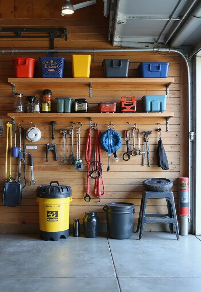 30 Garage Wall Ideas to Organize and Upgrade Your Space - 3. Slatwall Solutions