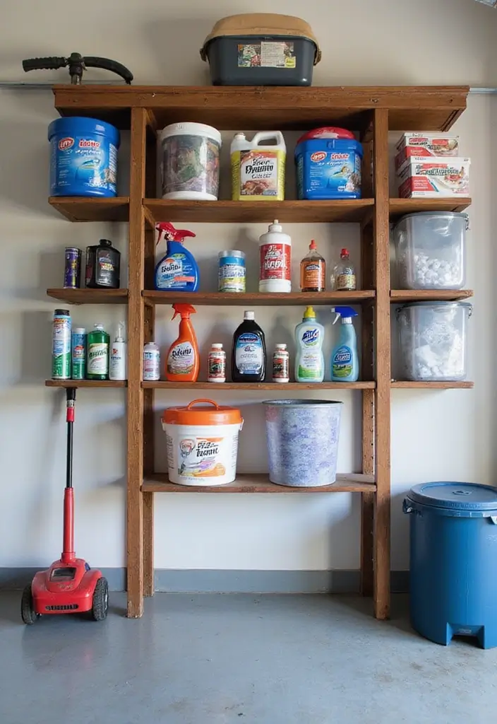 30 Garage Wall Ideas to Organize and Upgrade Your Space - 30. Organized Cleaning Supplies