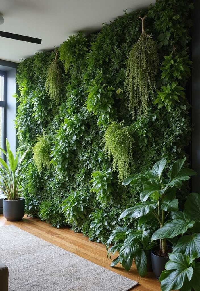 30 Green Wall Ideas for a Fresh and Modern Home - 1. The Floor-to-Ceiling Forest