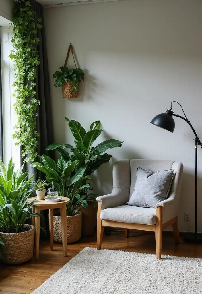 30 Green Wall Ideas for a Fresh and Modern Home - 16. Urban Jungle Nook