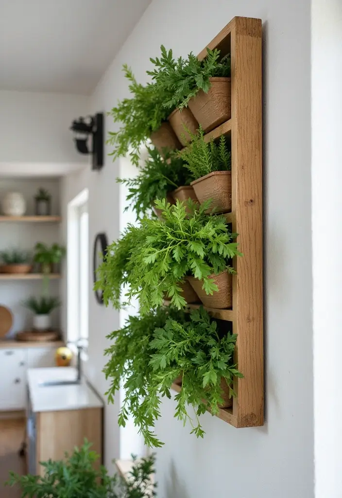 30 Green Wall Ideas for a Fresh and Modern Home - 2. Compact Herb Garden Wall