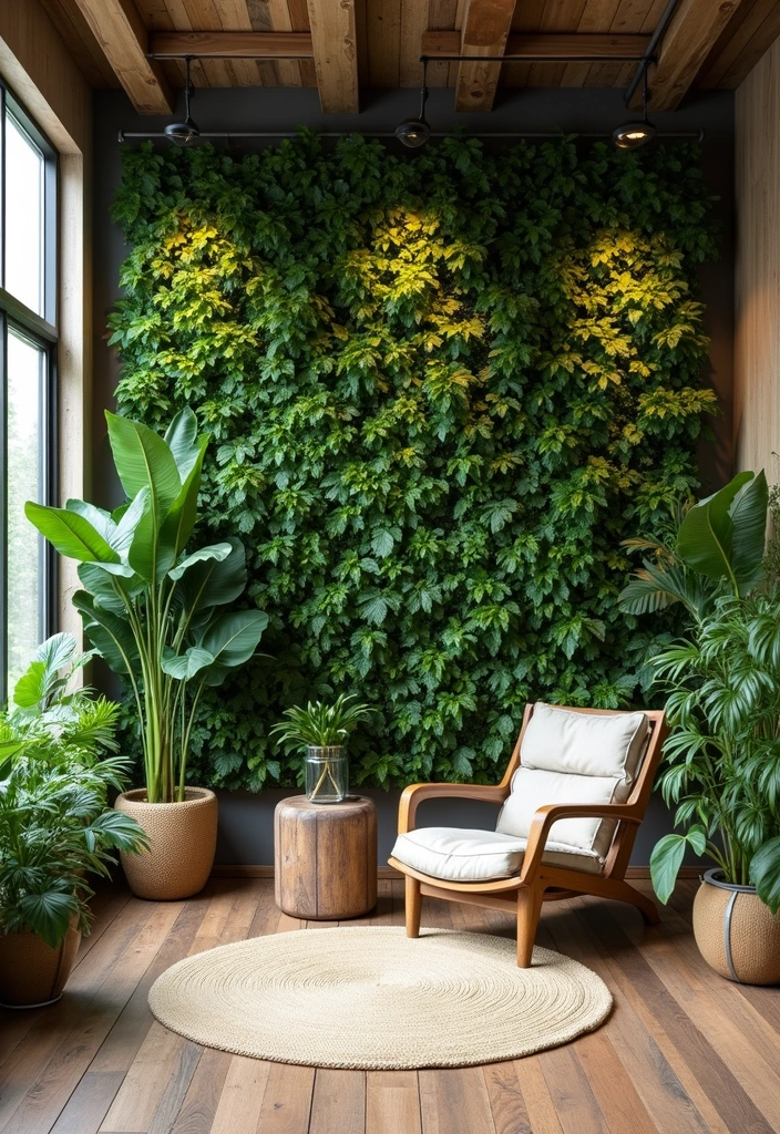 30 Green Wall Ideas for a Fresh and Modern Home - 28. Biophilic Design Influences