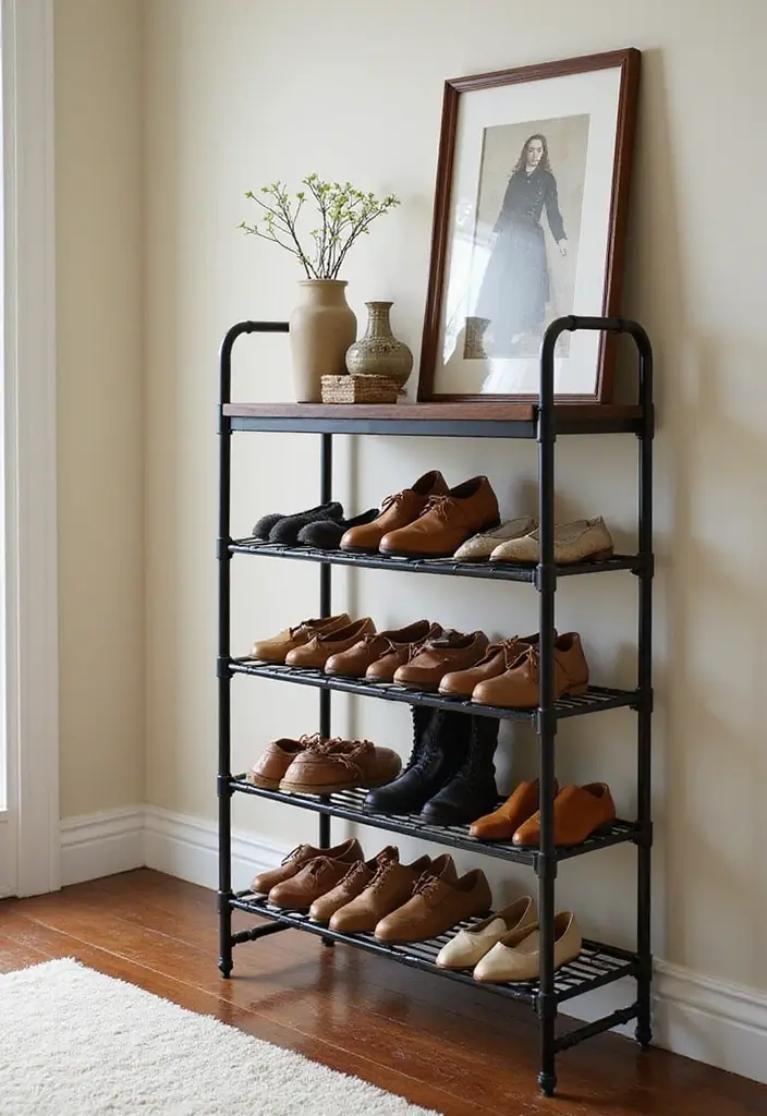 30 Hallway Storage Ideas That Are Both Functional and Chic - 11. Shoe Racks with Style