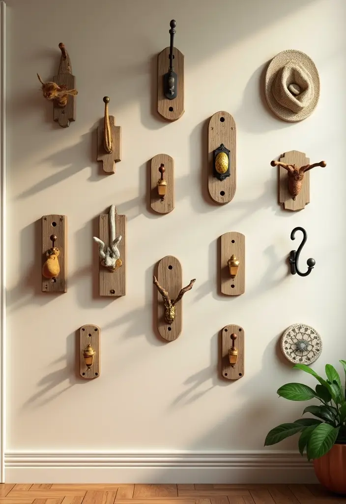 30 Hallway Storage Ideas That Are Both Functional and Chic - 2. Stylish Coat Hooks