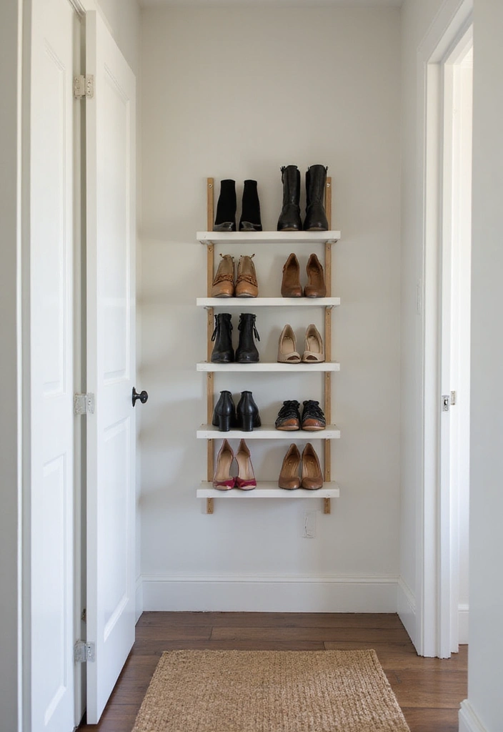 30 Hallway Storage Ideas That Are Both Functional and Chic - 25. Wall-Mounted Shoe Organizer