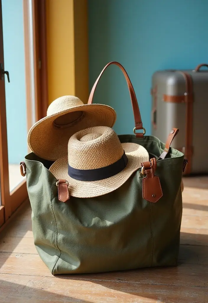 30 Hat Storage Ideas That Keep Your Collection Looking Sharp 77 30 Hat Storage Ideas That Keep Your Collection Looking Sharp - 13. Hat Totes for Traveling
