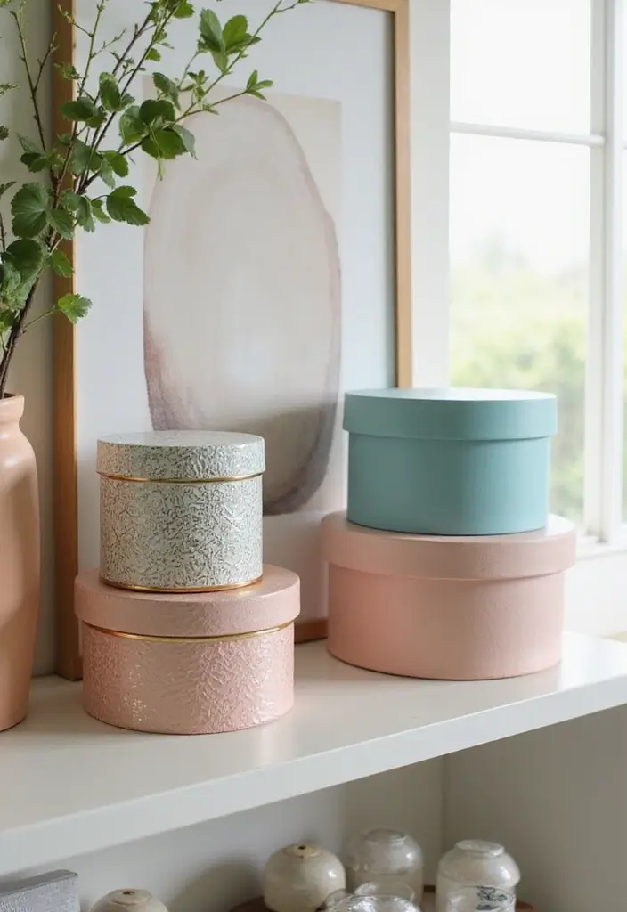 30 Hat Storage Ideas That Keep Your Collection Looking Sharp 8 30 Hat Storage Ideas That Keep Your Collection Looking Sharp - 2. Decorative Hat Boxes