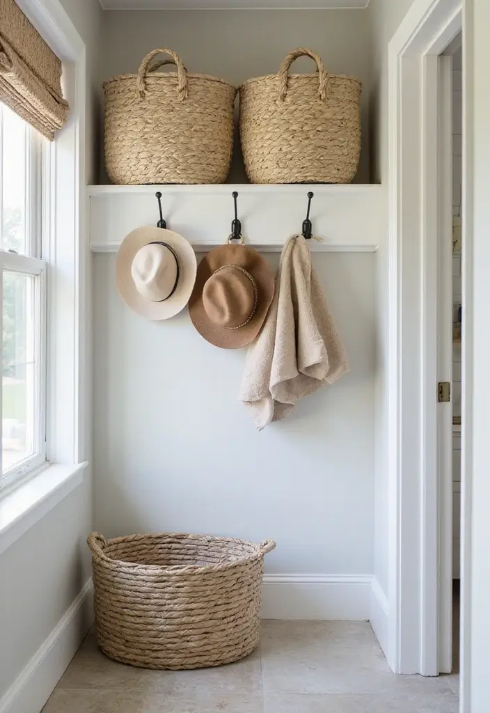 30 Hat Storage Ideas That Keep Your Collection Looking Sharp 177 30 Hat Storage Ideas That Keep Your Collection Looking Sharp - 29. Hat Storage in a Bathroom
