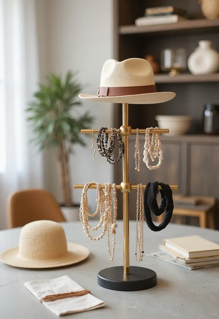 30 Hat Storage Ideas That Keep Your Collection Looking Sharp 184 30 Hat Storage Ideas That Keep Your Collection Looking Sharp - 30. Storing Hats in a Jewelry Organizer