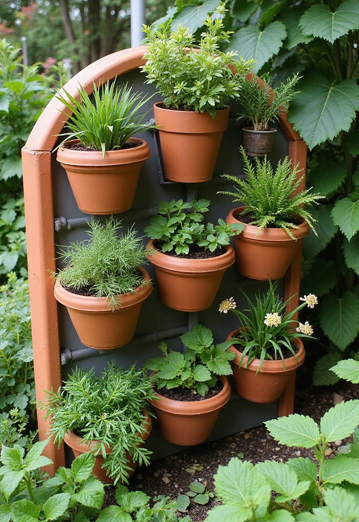 30 Inexpensive Retaining Wall Ideas That Look Amazing - 16. Terra Cotta Pot Wall