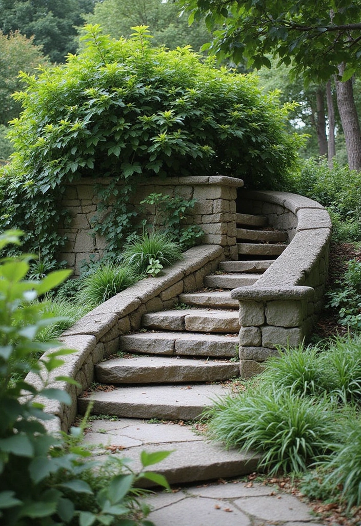 30 Inexpensive Retaining Wall Ideas That Look Amazing - 25. Curved Stone Wall