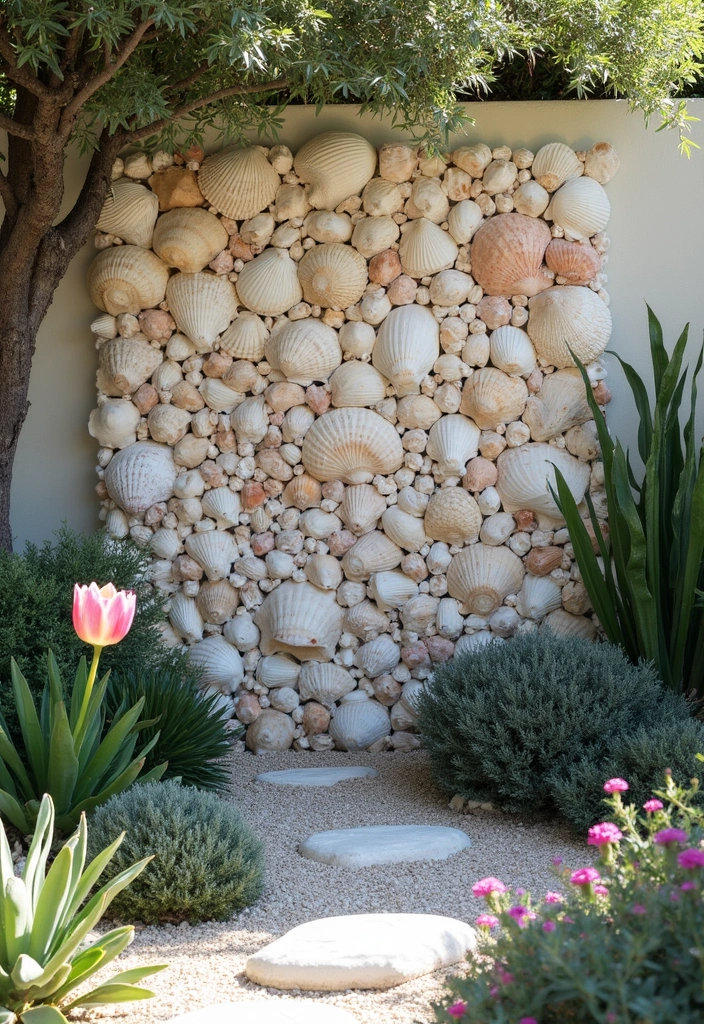 30 Inexpensive Retaining Wall Ideas That Look Amazing - 27. Shell Wall
