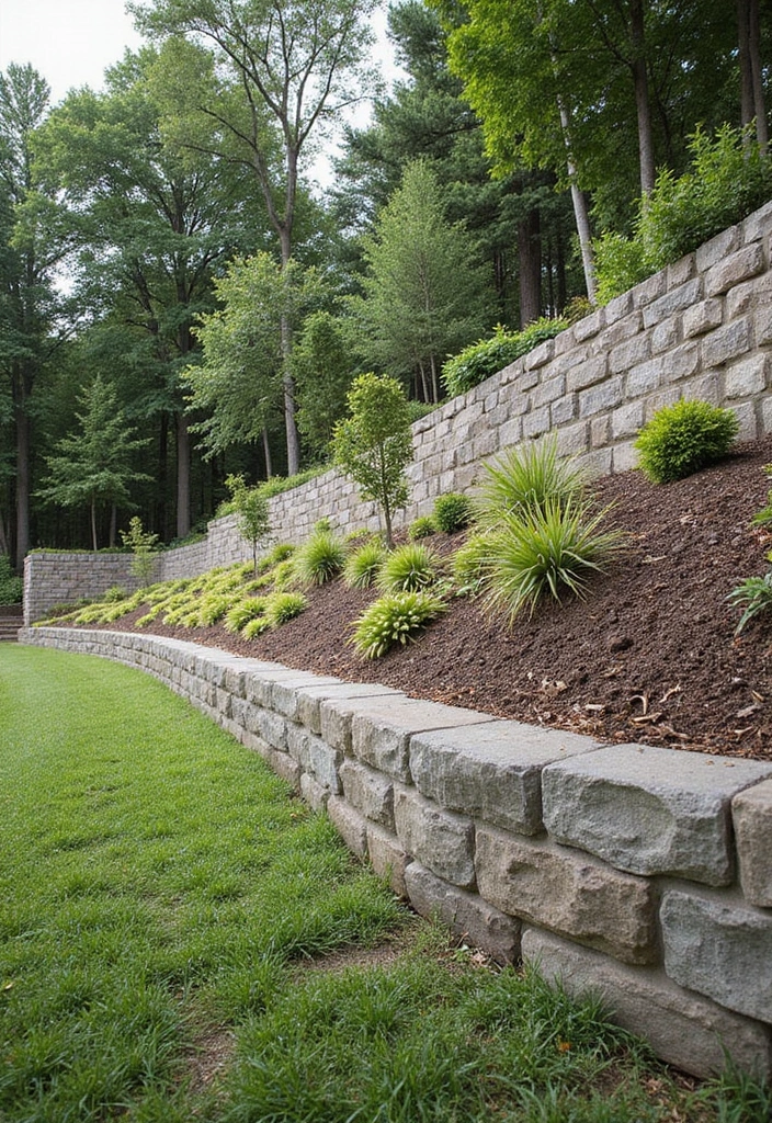 30 Inexpensive Retaining Wall Ideas That Look Amazing - 28. Reinforced Earth Wall