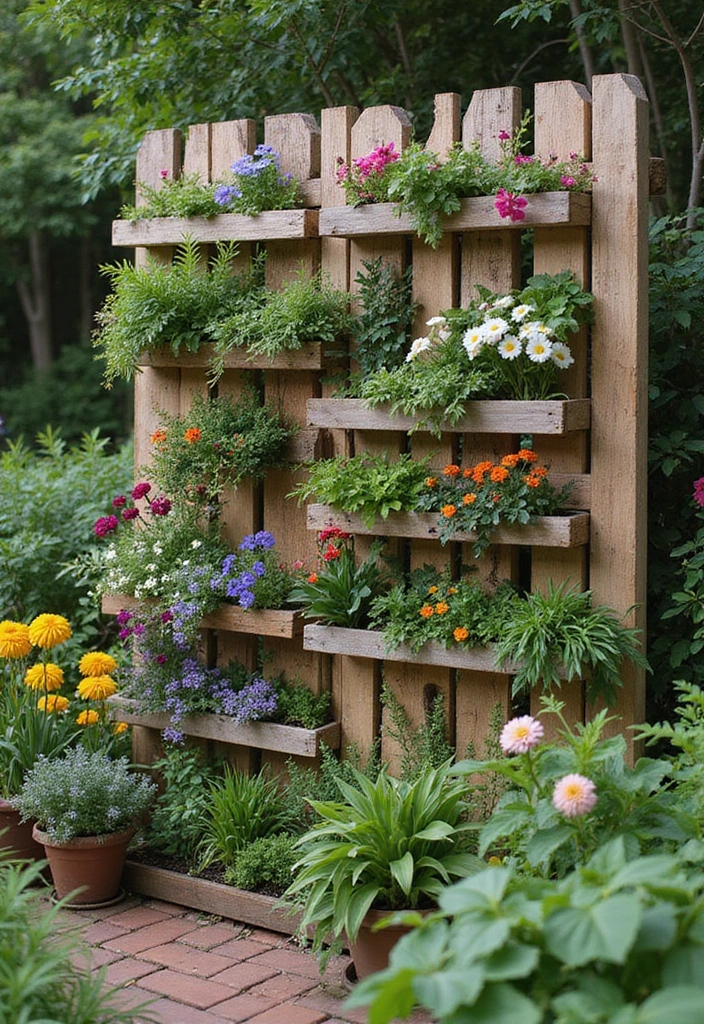 30 Inexpensive Retaining Wall Ideas That Look Amazing - 9. Pallet Garden Wall