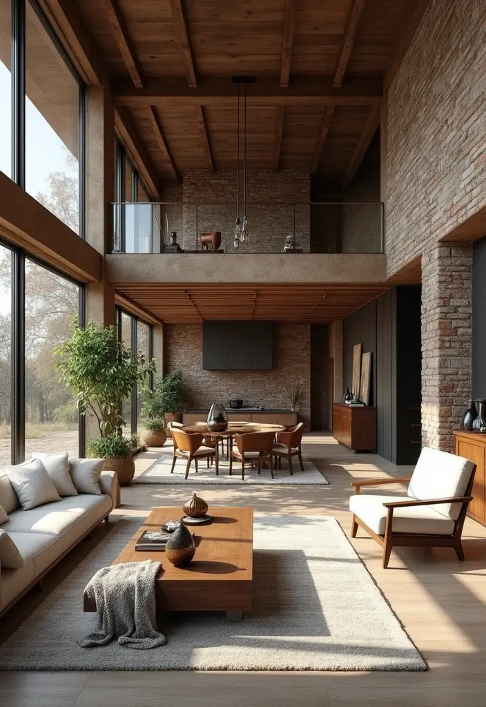 30 Interior Brick Wall Ideas for a Timeless Look 122 30 Interior Brick Wall Ideas for a Timeless Look - 20. Combination of Bricks and Glass