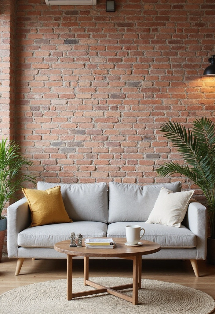 30 Interior Brick Wall Ideas for a Timeless Look 150 30 Interior Brick Wall Ideas for a Timeless Look - 24. Using Wallpaper on Brick