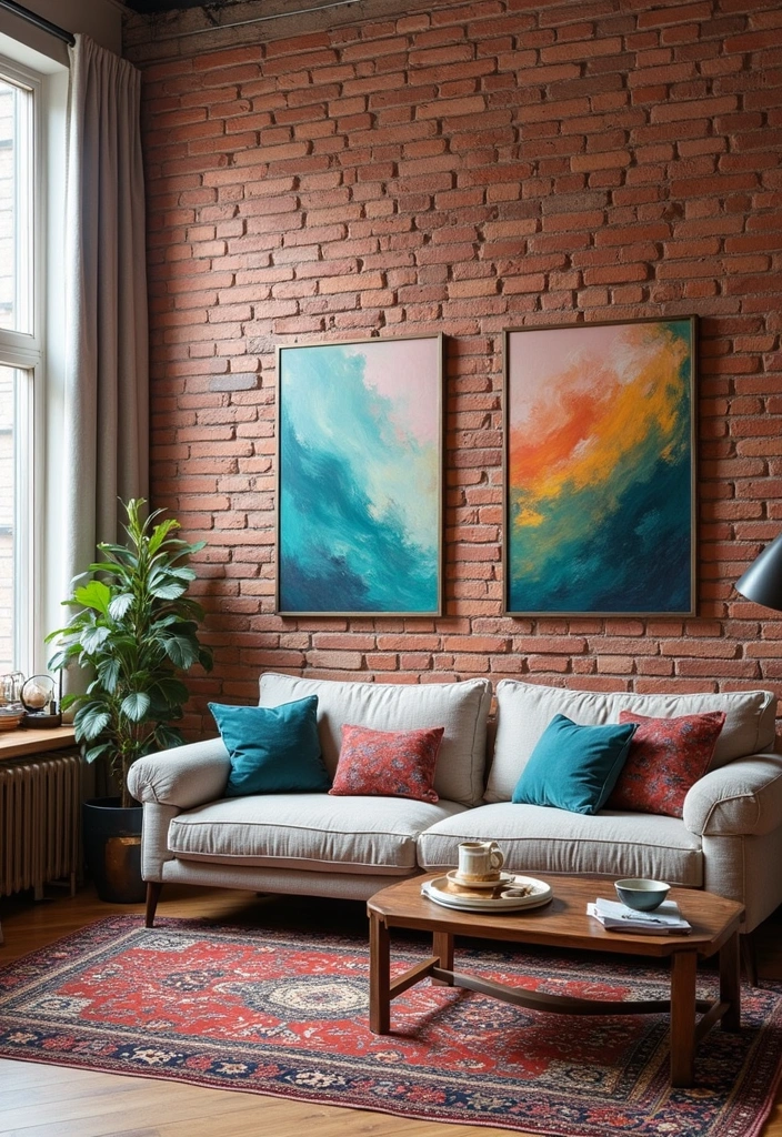 30 Interior Brick Wall Ideas for a Timeless Look 171 30 Interior Brick Wall Ideas for a Timeless Look - 27. Textured Brick with Paint Overlays