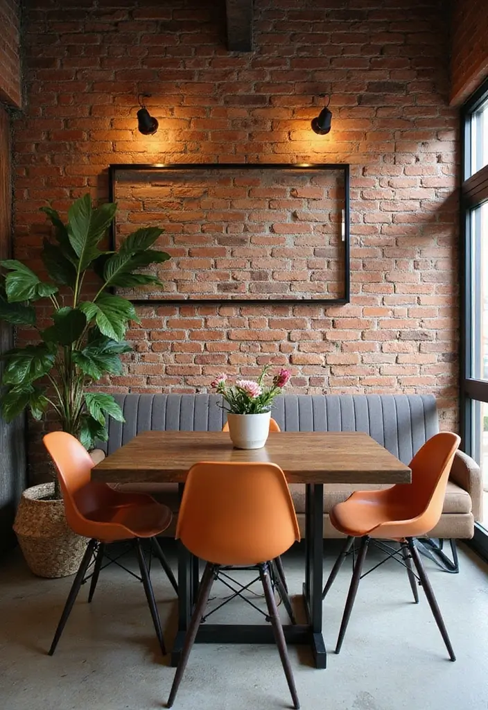 30 Interior Brick Wall Ideas for a Timeless Look 185 30 Interior Brick Wall Ideas for a Timeless Look - 29. Visual Balance with Mixed Materials