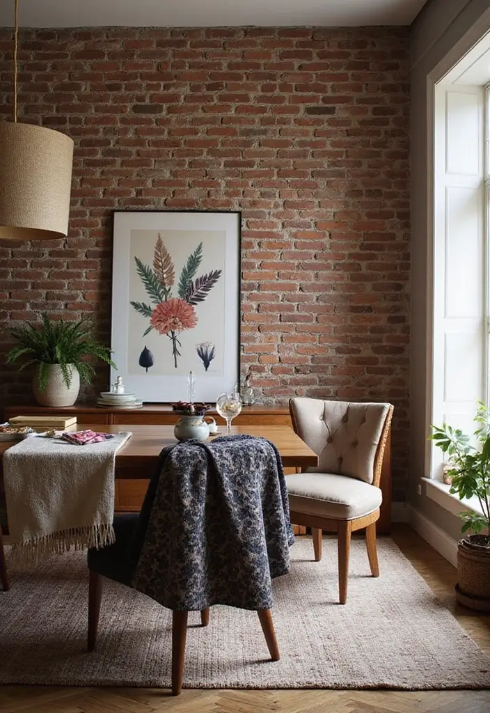 30 Interior Brick Wall Ideas for a Timeless Look 22 30 Interior Brick Wall Ideas for a Timeless Look - 4. Textured Brick for Depth and Interest