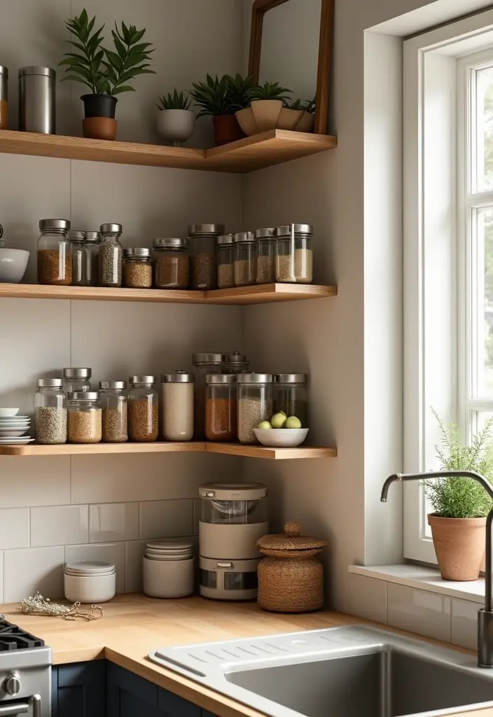 30 Kitchen Storage Ideas to Maximize Space and Style - 13. Corner Storage Solutions