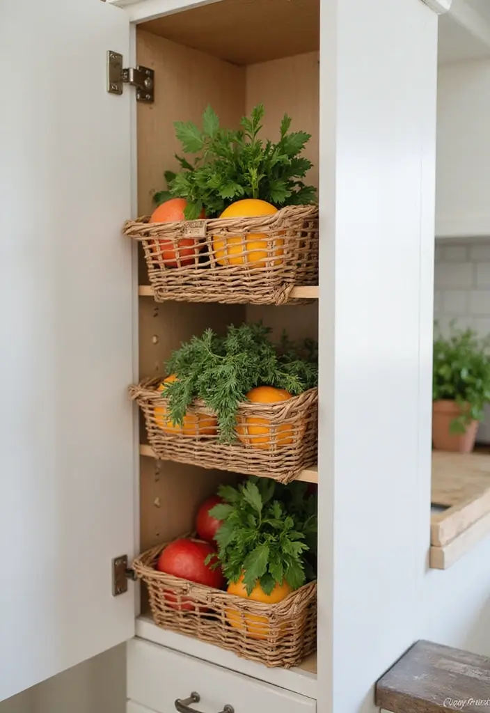 30 Kitchen Storage Ideas to Maximize Space and Style - 19. Clip-On Baskets
