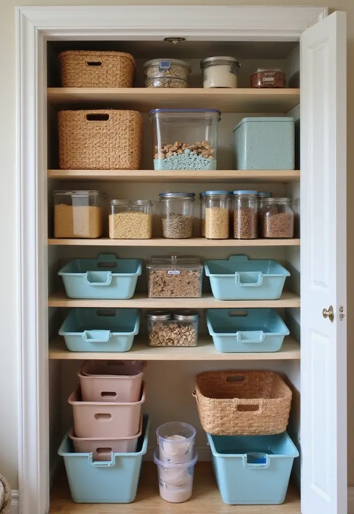 30 Kitchen Storage Ideas to Maximize Space and Style - 25. Stackable Bins