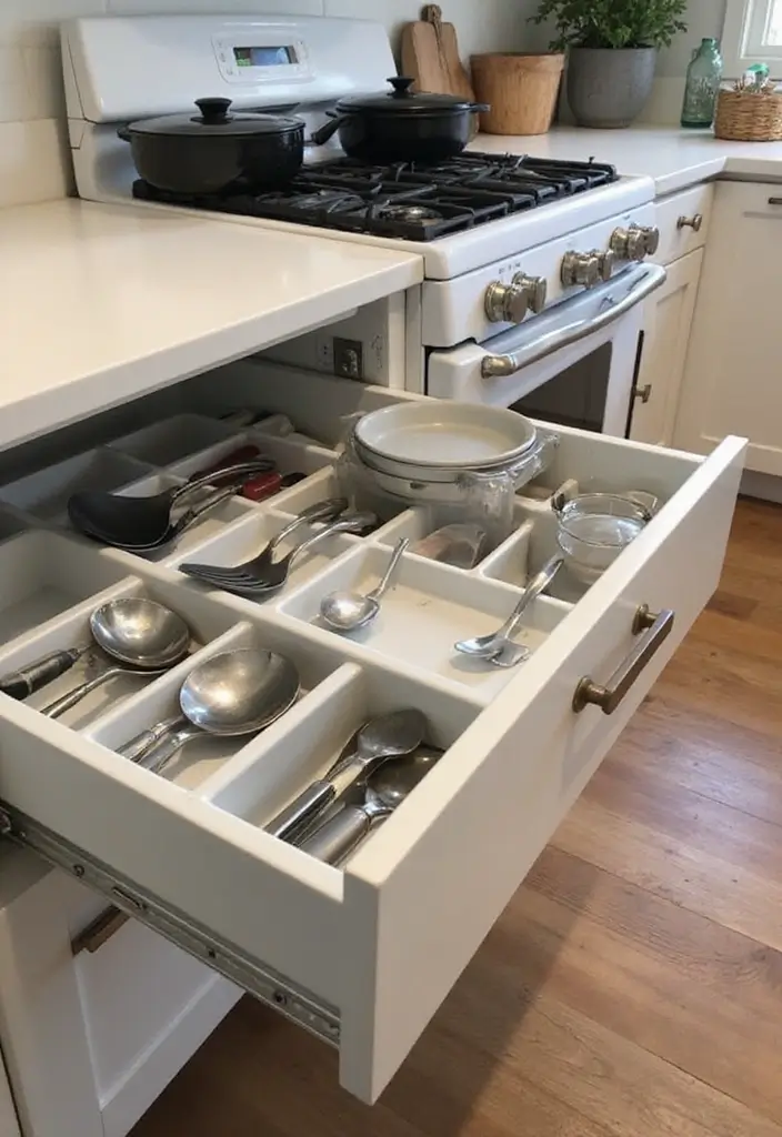 30 Kitchen Storage Ideas to Maximize Space and Style - 7. Drawer Dividers