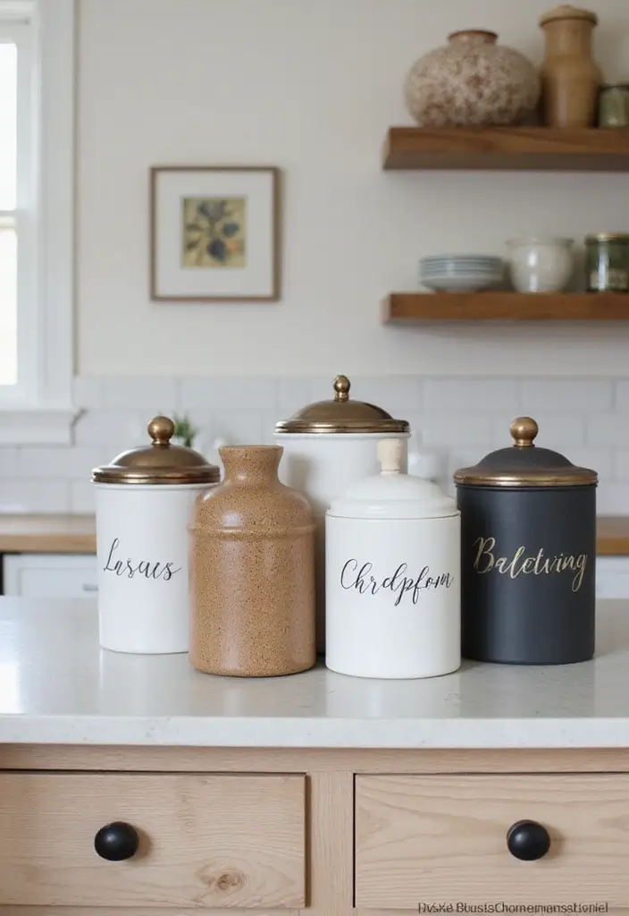 30 Kitchen Storage Ideas to Maximize Space and Style - 8. Stylish Canisters