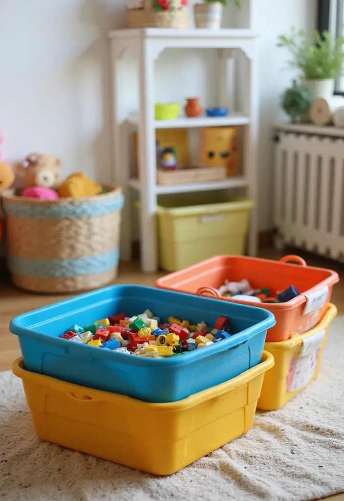 30 LEGO Storage Ideas That Kids and Parents Will Love 11. Collapsible Storage Bins