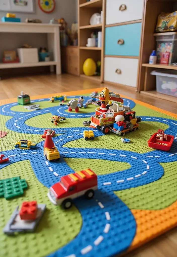 30 LEGO Storage Ideas That Kids and Parents Will Love 15. LEGO Road Map Storage