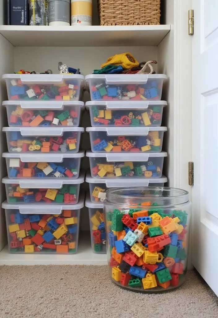 30 LEGO Storage Ideas That Kids and Parents Will Love 19. Stackable Storage Containers