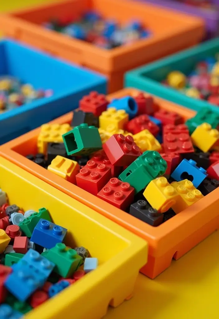 30 LEGO Storage Ideas That Kids and Parents Will Love 20. LEGO Sorting Trays
