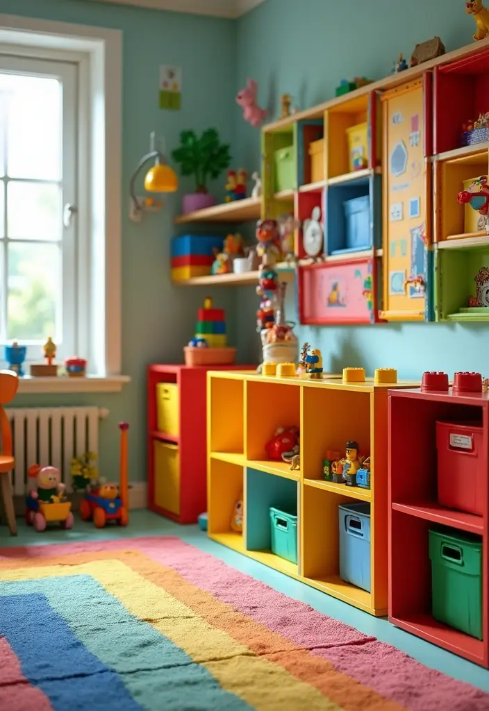 30 LEGO Storage Ideas That Kids and Parents Will Love 23. LEGO Playroom Dividers