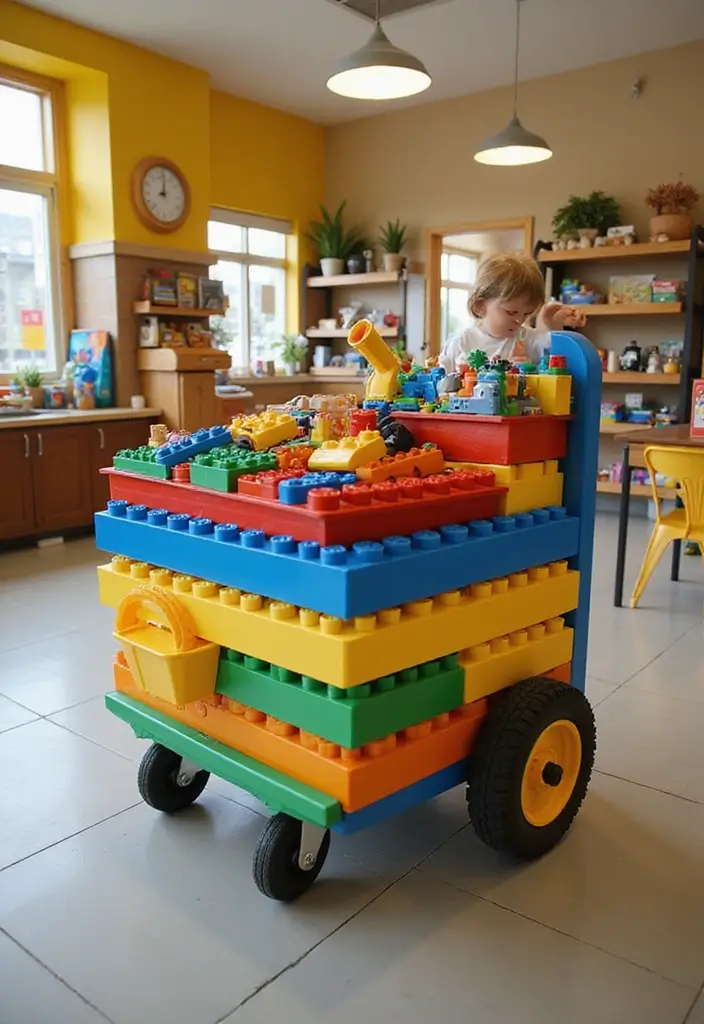 30 LEGO Storage Ideas That Kids and Parents Will Love 4. LEGO Cart or Trolley