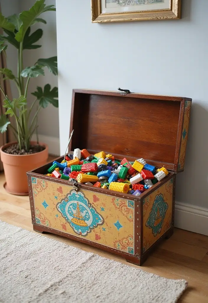 30 LEGO Storage Ideas That Kids and Parents Will Love 6. Decorative Toy Boxes