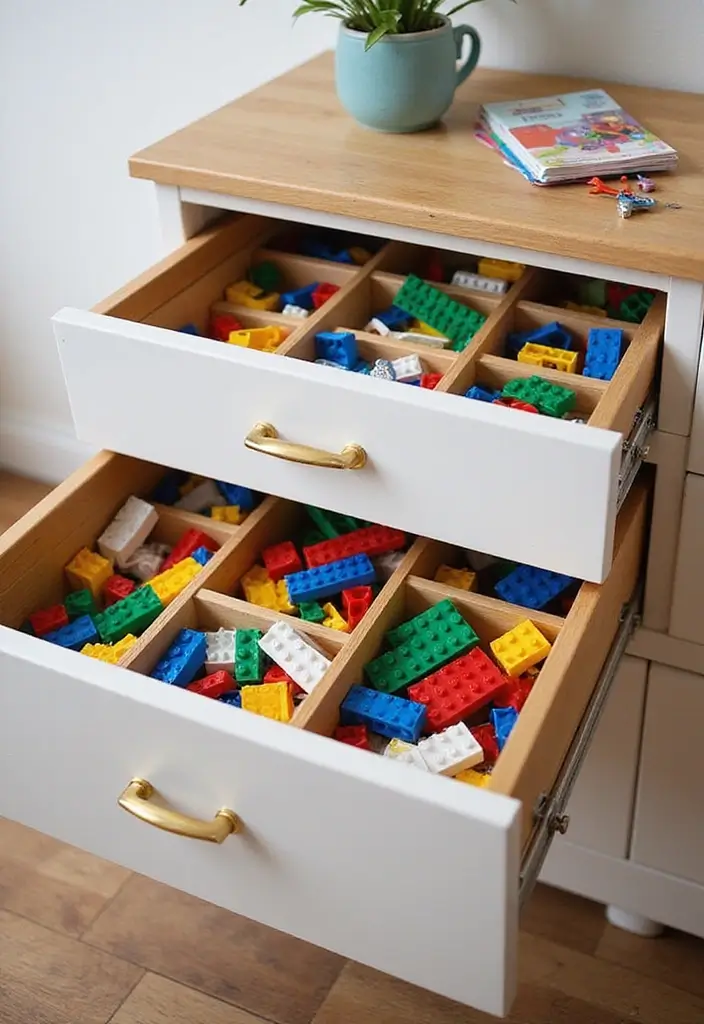 30 LEGO Storage Ideas That Kids and Parents Will Love 7. LEGO Drawer Organizers