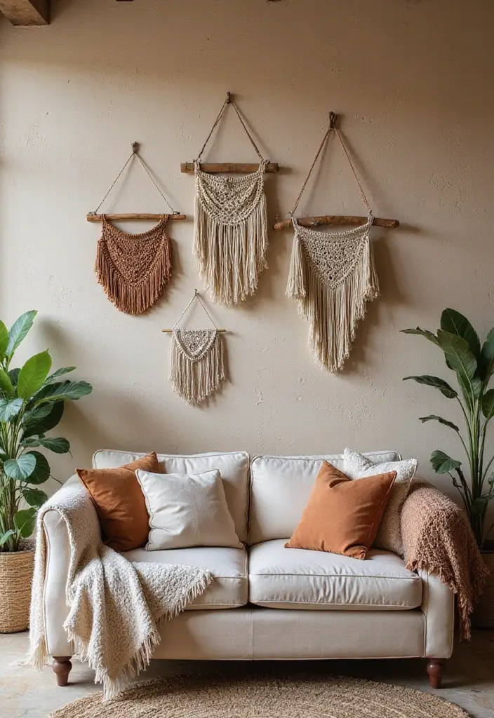 30 Living Room Feature Wall Ideas That Wow Instantly - 4. Textured Plaster Wall