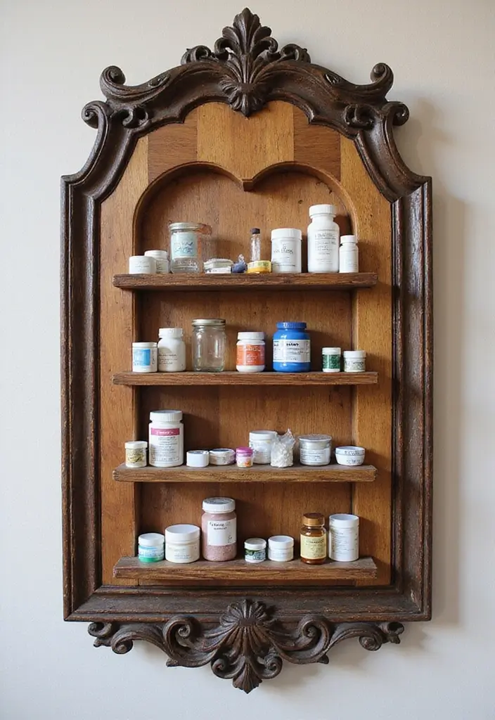 30 Medicine Storage Ideas That Are Safe and Organized - 26. Decorative Wall Art Storage