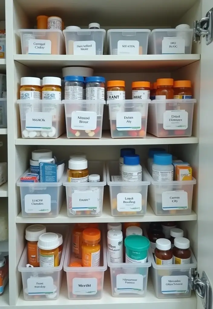 30 Medicine Storage Ideas That Are Safe and Organized - 28. Stackable Drawer Bins
