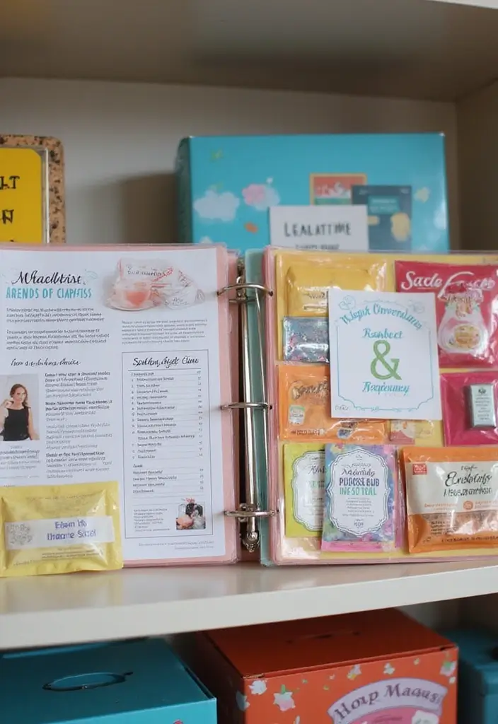 30 Medicine Storage Ideas That Are Safe and Organized - 29. Colorful Binder Storage