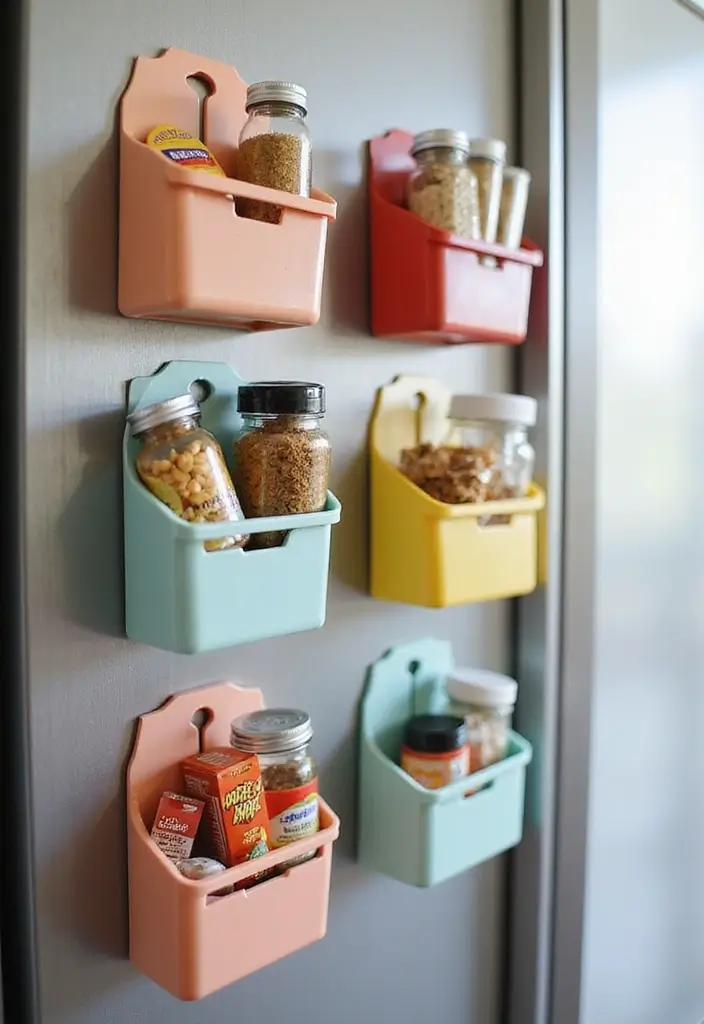 30 Medicine Storage Ideas That Are Safe and Organized - 6. Magnetic Spice Containers
