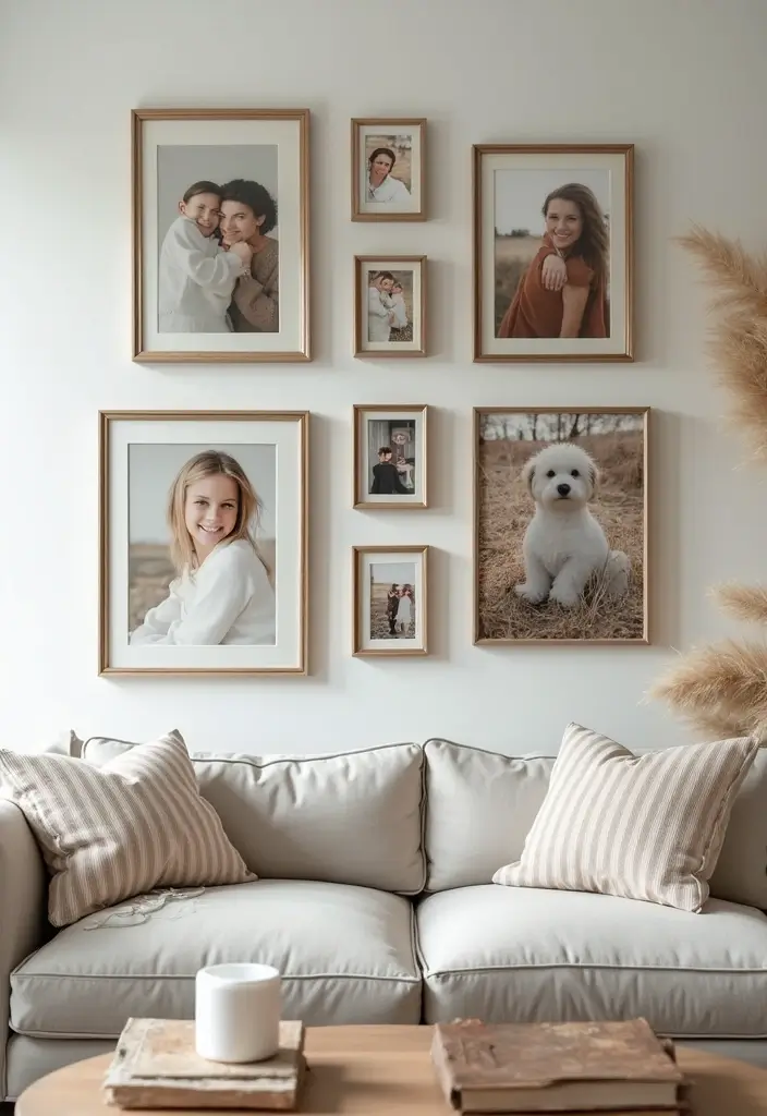 30 Mirror Wall Ideas to Brighten and Expand Any Room 13. Mirrored Photo Frames