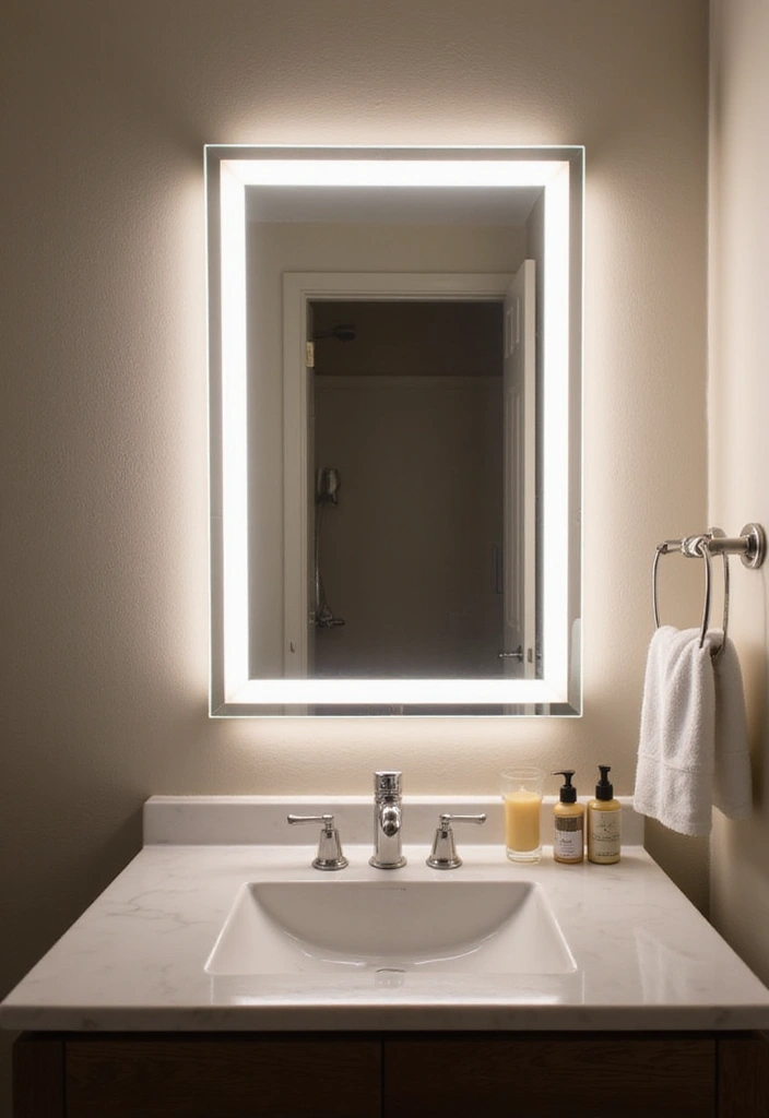 30 Mirror Wall Ideas to Brighten and Expand Any Room 14. Mirrors with LED Lights